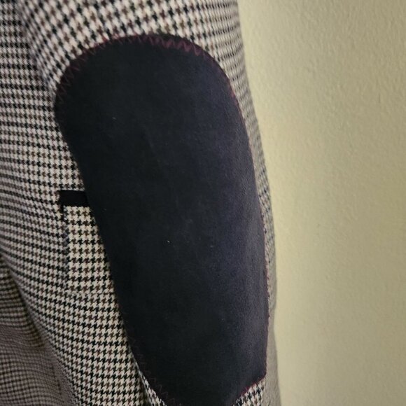 The Savile Row London Hounds Tooth Elbow Patch Western Blazer Size XS - Picture 3 of 8